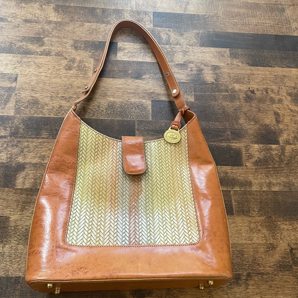 Brahmin Vintage Shoulder Bag Purse Leather